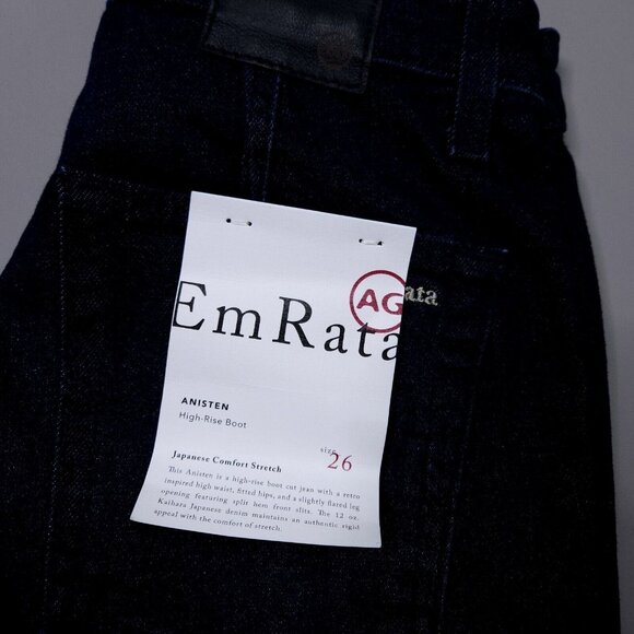 $275 EmRata X Adriano Goldschmied Anisten High Rise Sway Slit Bootcut Jean Sz 26 - Picture 6 of 11